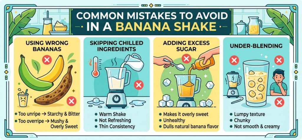 Common Mistakes to Avoid in a Banana Shake