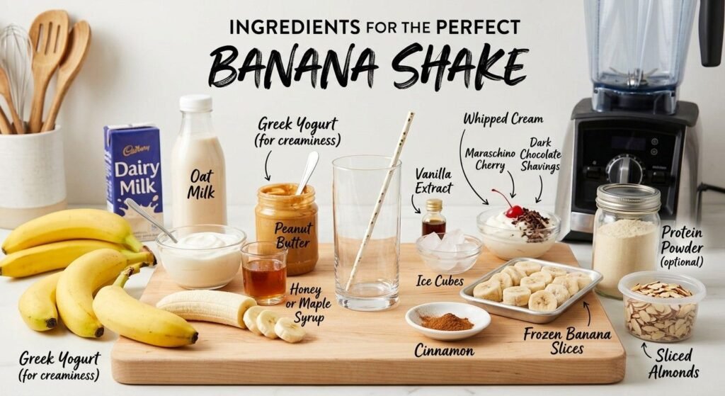 Ingredients for the Perfect Banana Shake