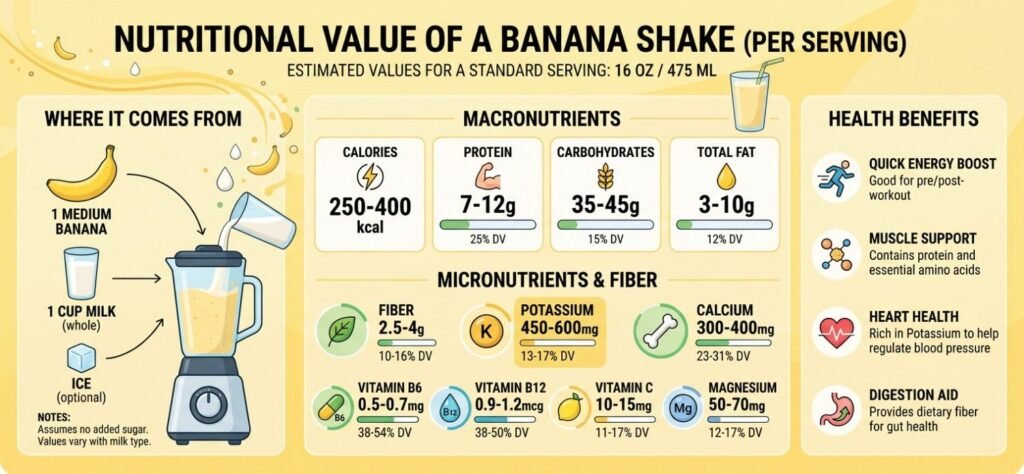 Nutritional Value of a Banana Shake