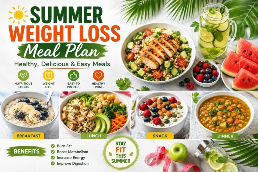 Summer weight loss meal plan infographics Summer weight loss meal plan Healthy, Delicious & Easy Meals-apnarajya.jpg