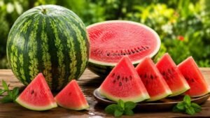 Fresh watermelon slices, a top food for heart health in summer