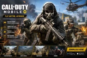Call of Duty Mobile multiplayer match with soldiers in an action-packed FPS multiplayer game for mobile