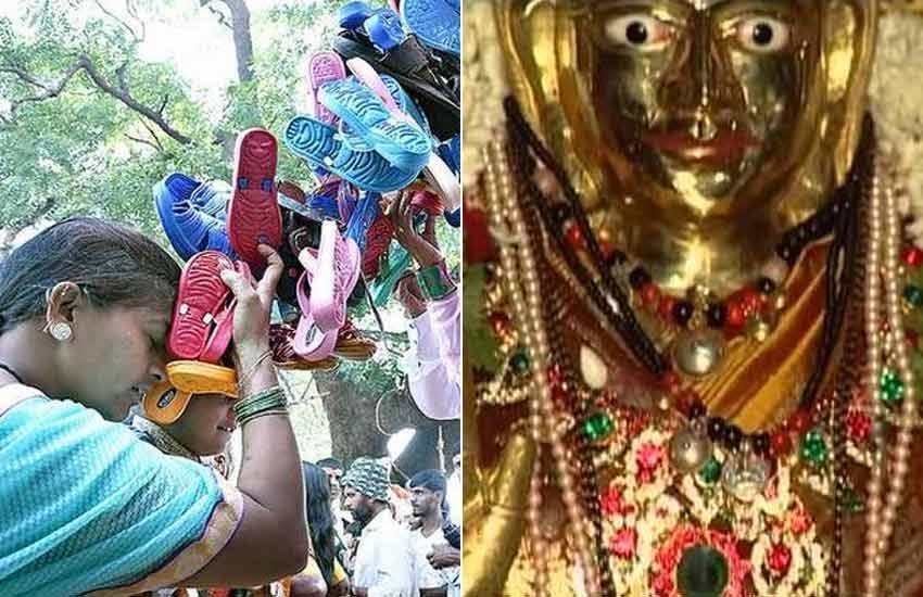 एक ऐसा विचित्र मंदिर है ,जहाँ लोग चप्पलें चढ़ाते हैं?