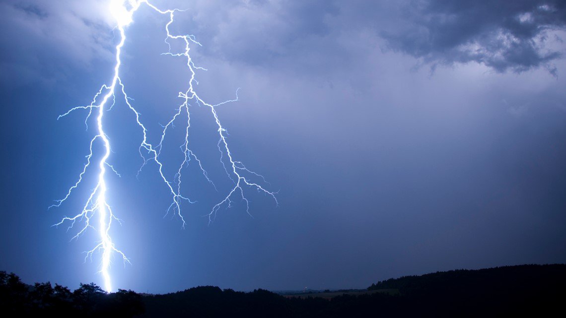 A lightning strike hit a Shiv temple in Rishikesh near Aastha Path