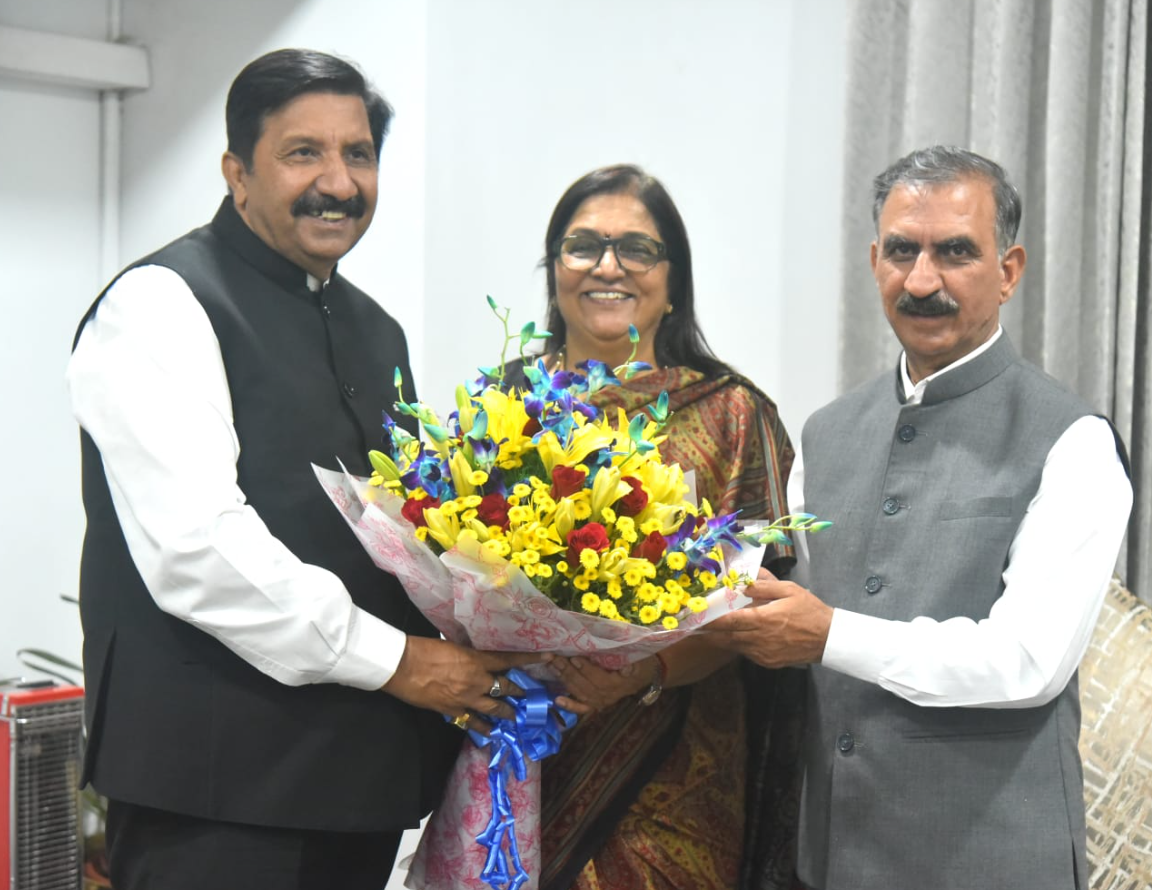 मुख्यमंत्री सुक्खू ने नई दिल्ली में हिमाचल कांग्रेस प्रभारी राजनी पाटिल से की मुलाकात