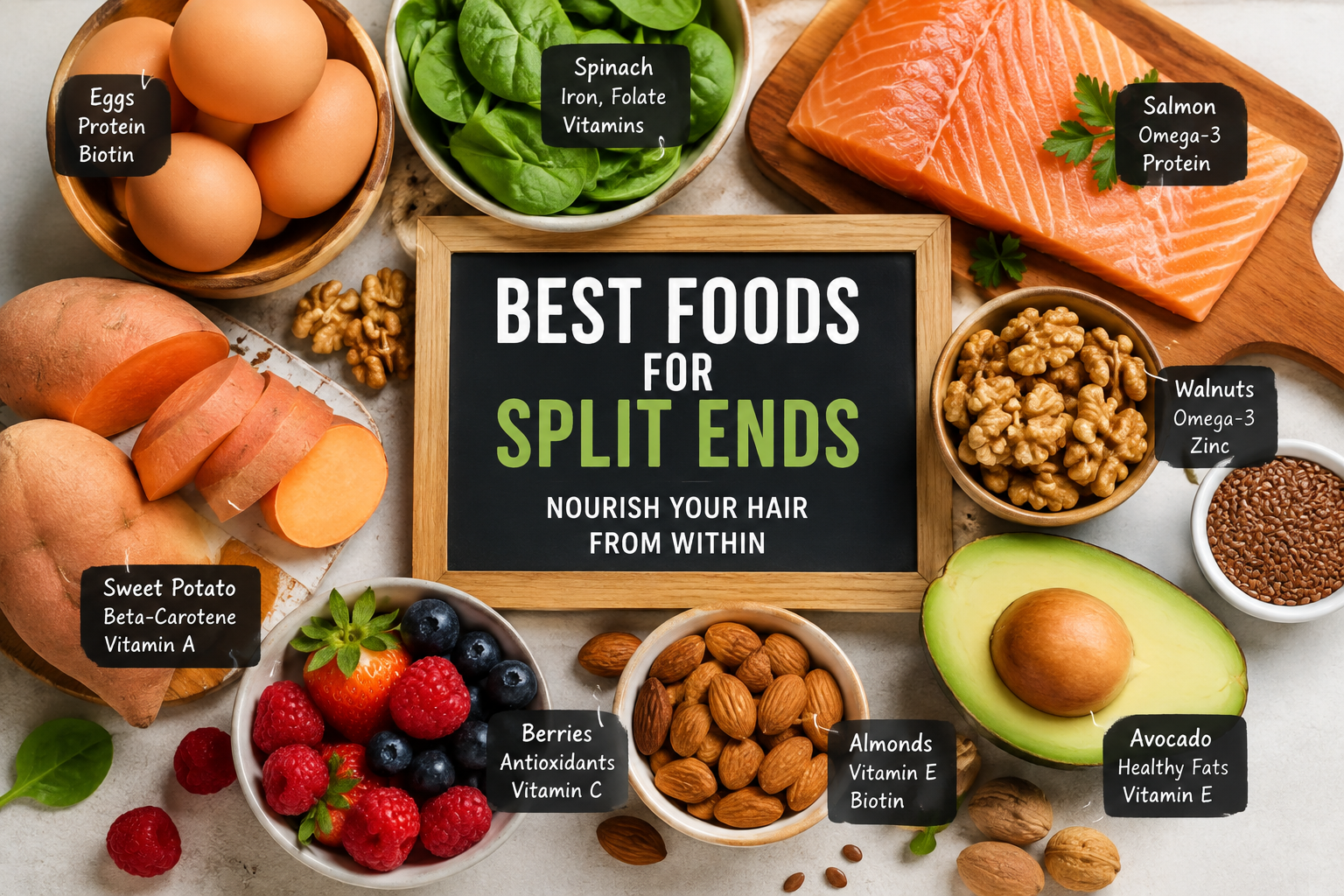 Best Food for Split Ends: Top 5 Summer Picks for Healthy Hair